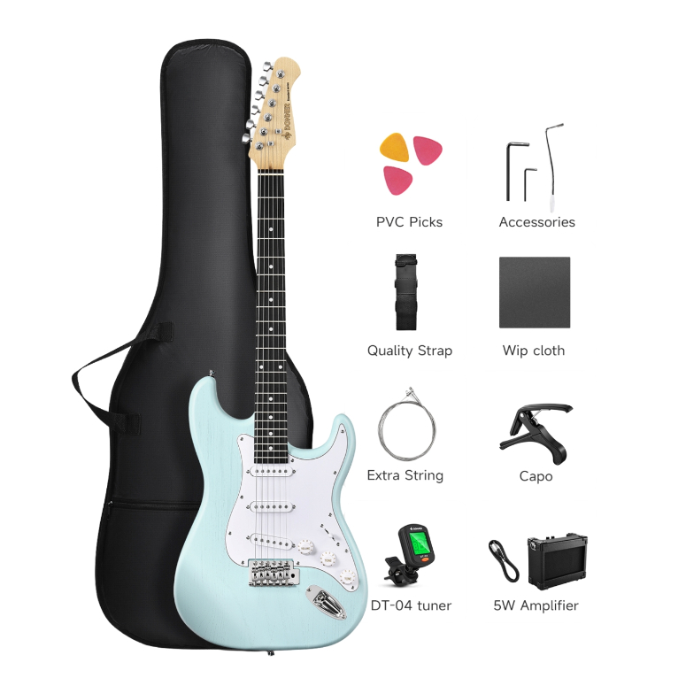 Pack Guitarra Electrica DST-80 Surf Green 