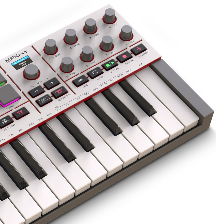 Controlador Midi MPK Mini IV Wh-3