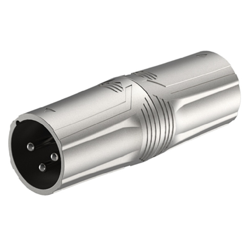 Conector Copla XLR macho a XLR macho RA3X-MM