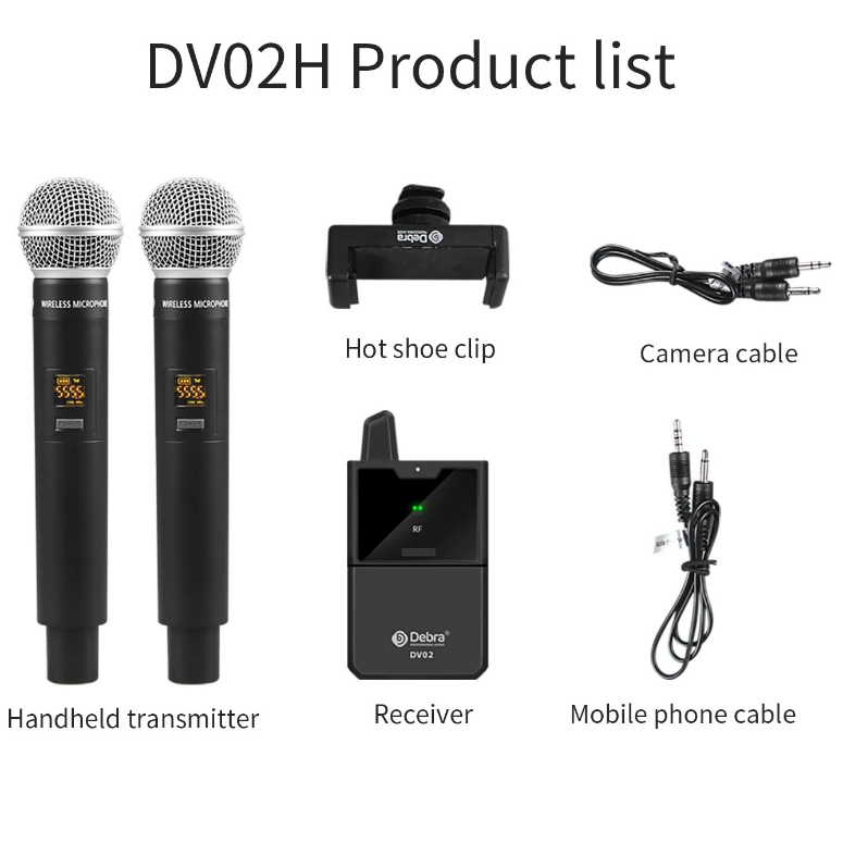 Microfono Inalambrico para entrevistas DV-02H -1